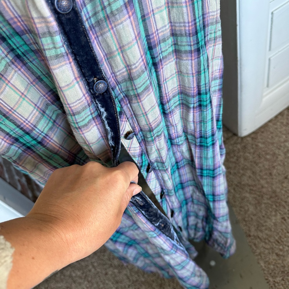 Aratta Multicolor Plaid Long Jacket - image 4